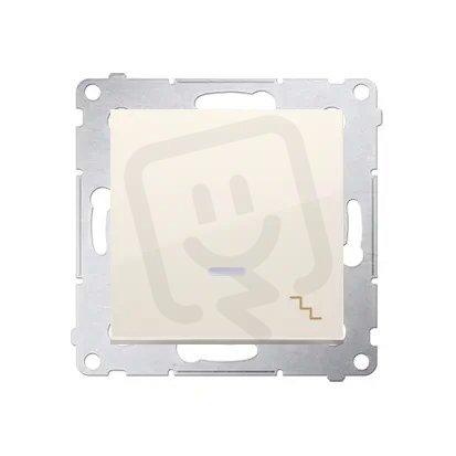 Přepínač střídavý, s orientačním LED, řazení 6So, 16AX 250V, krémová