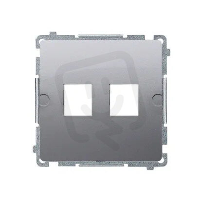 Kryt zásuvky komunikační (pro prvky Keystone), Inox KONTAKT SIMON BMPT/21
