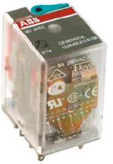 Relé universální CR-M 3 c/o (SPDT) AgNi 250V/10A s LED 220V= ABB 1SVR405612R9100