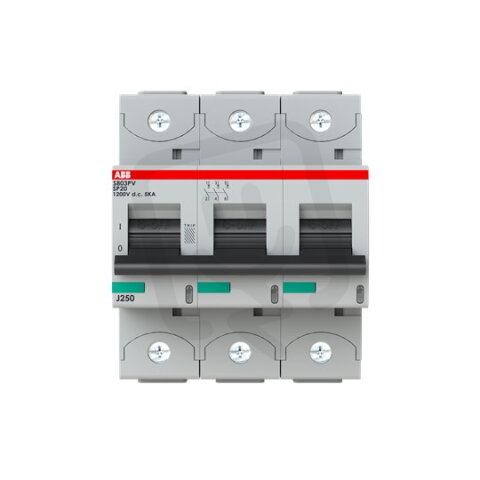 ABB S803PV-SP20 3P jistič pro fotovoltaiku s klecovou svorkou 20A 5kA 1200V DC