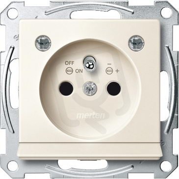 Merten Zásuvka 2P+E 250V s LED modulem System M White Cream MTN2504-0344