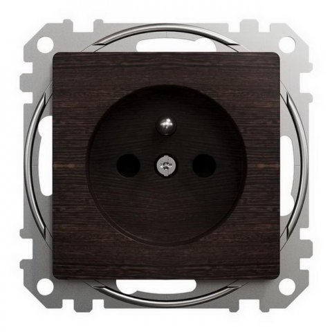 Sedna D/E Zásuvka 230V 16A clonky bezšroubová, Wenge SCHNEIDER SDD181012