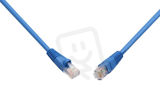 Patch kabel CAT5E UTP PVC 10m modrý snag-proof SOLARIX 28331119