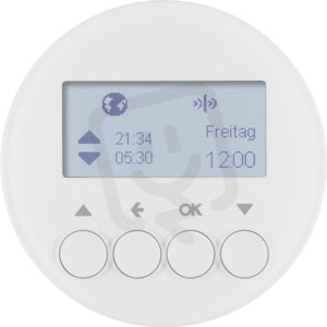 KNX RF žaluziový časový spínač, quicklink, R.x/serie 1930/R.classic, bílá lesk