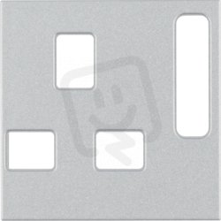 Centrální díl pro zásuvku British standard, S.1/B.x, alu, mat lak. 3313071404