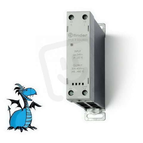 Polovodičové relé, 1Z/30A, 24V DC, sp_okamž FINDER 77.31.9.024.8051