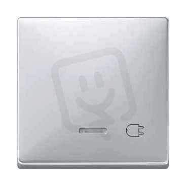 Schneider MTN437260 Kryt spínače s průzorem a symbolem 'zástrčka', S-Design, alu