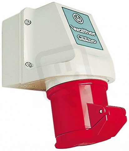 Walther 131402 Nástěnná zásuvka 32A 4P>50-500V 300-500Hz 2h IP44