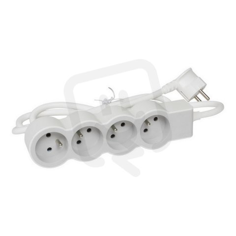 PRODLUŽOVACÍ PŘÍVOD ZÁSUVKA 4X2P+T, KABEL 3 M, BÍLÁ/SVĚTLE ŠEDÁ LEGRAND 049490