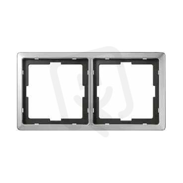 Schneider MTN481246 Rámeček Artec, dvojnásobný, Stainless Steel