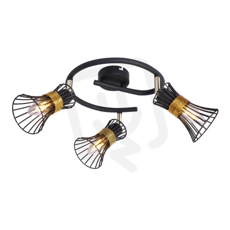 Stropní svítidlo PURRA černá 3xE14, max. 40W 230V GLOBO 54814-3