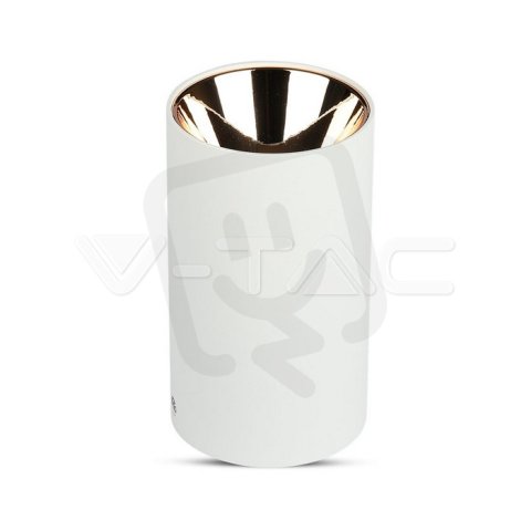 GU 10 Fitting Round White + Rose Gold  ,