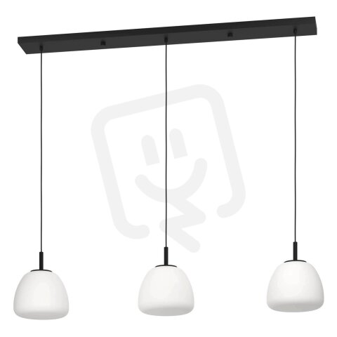 Závěsné svítidlo BALMES 3xE27 černá/opálové matné 120W IP20 EGLO 390202