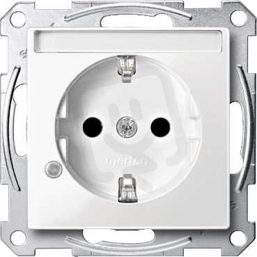Merten Zásuvka 250V/16A SCHUKO popisové pole System M Polar MTN2303-0319