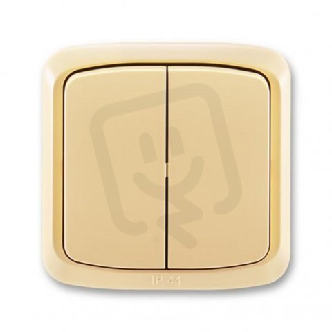 ABB 3558A-52940 D Přepínač dvojitý střídavý,s krytem a rámečkem,řazení 6+6,IP44