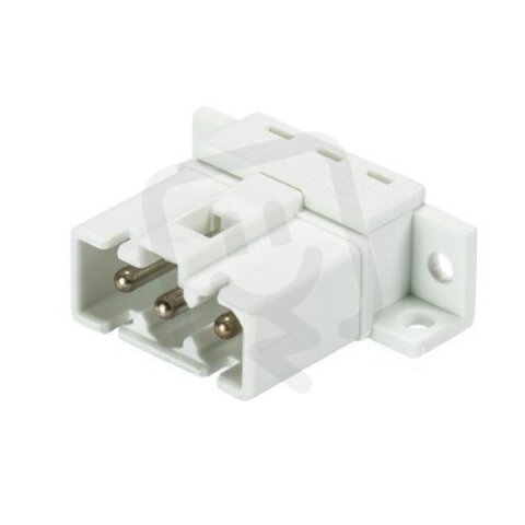 vidlice do plošného spoje, 3-pól, vertikální, gesis mini, bílý