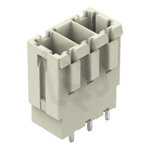 Konektor s pájecími piny THT pájecí kontakt 1,0x1,2 mm rovné světle šedá 3pól.