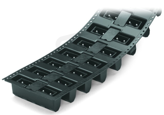 Konektor s pájecími piny THR, pájecí kontakt 1,2x1,2 mm, rovné, černá 4pól.