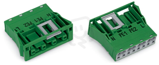 Zásuvka Snap-In 4pól. Kód. Q zelená WAGO 770-2324