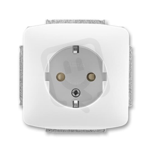 ABB 5518A-A3459 BxZásuvka 1násobná s ochrannými kontakty(podle DIN),s clonkami