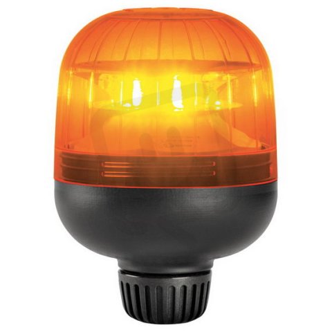 Maják rotační LED ROTATOR LED A 12/24V DC IP65 oranžová černá otvor průměr 24 mm