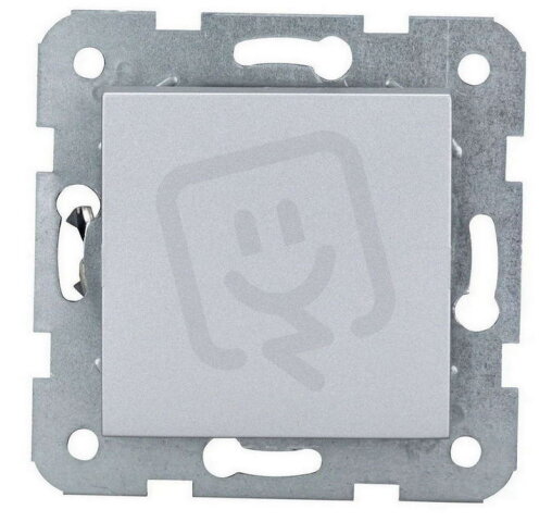 Záslepka na krabici, bez rámečku, stříbrná SCHRACK EV122015--