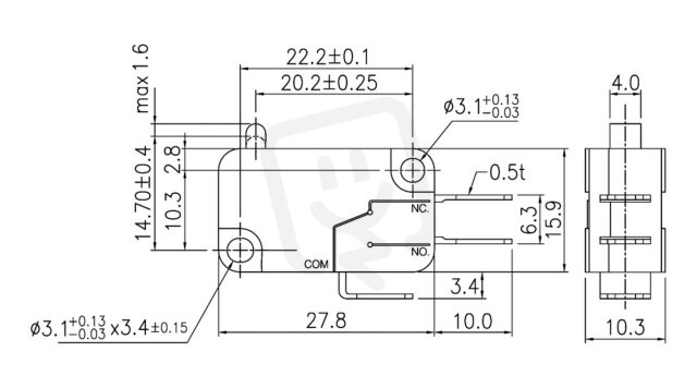 TRU COMPONENTS TC-MS20 mikrospínač TC-MS