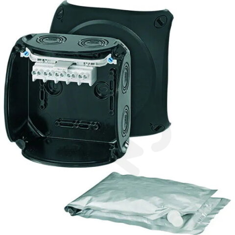 Kabelova rozvodka 1,5-4 mm2, 3f, 6 mm2 1f, 5pol., černá HENSEL WP 0604 B