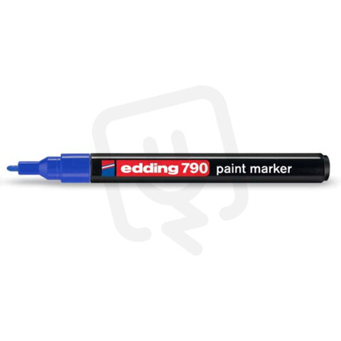 Permanentní pero, lakový popisovač s kulatým hrotem 2-4mm EDDING 790 modrá
