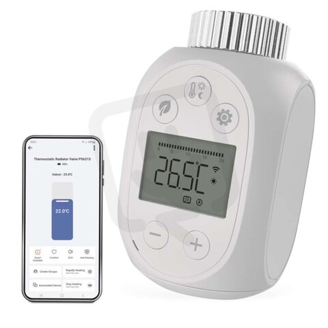 GoSmart Digitální termostatická hlavice P5631S ZigBee 3.0 EMOS P5631S