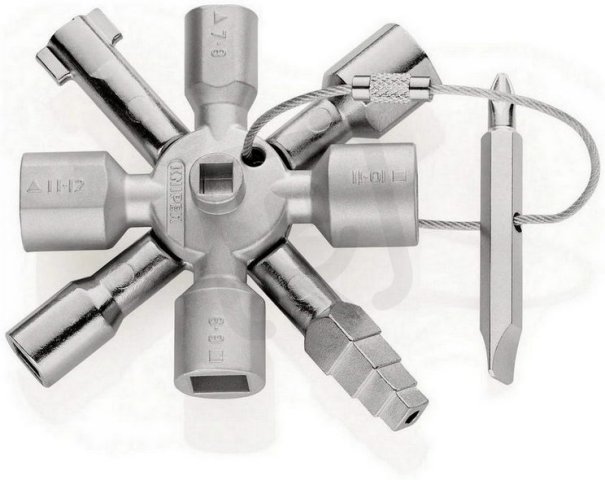 KNIPEX TwinKey Klíč na rozvodné skříně pro běžné skříně a systémy zavírání 92 mm