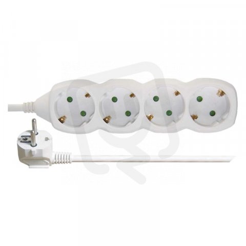 Prodlužovací kabel 5 m 4 zásuvky bílý PVC 1,5mm2 EMOS P0425R