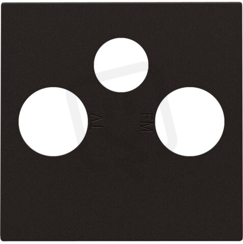 Středový kryt TV+R+SAT-DARK BROWN NIKO 124-69551