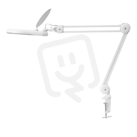 Stolní lupa s osvětlením LED, 8D, 3X, se svorkou, bílá FK TECHNICS 4738795