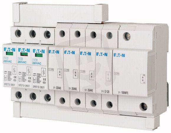 Eaton 267510 Svodič přepětí třídy T1+T2 (B+C), komplet, síť TN-S,TT SP-B+C/3+1