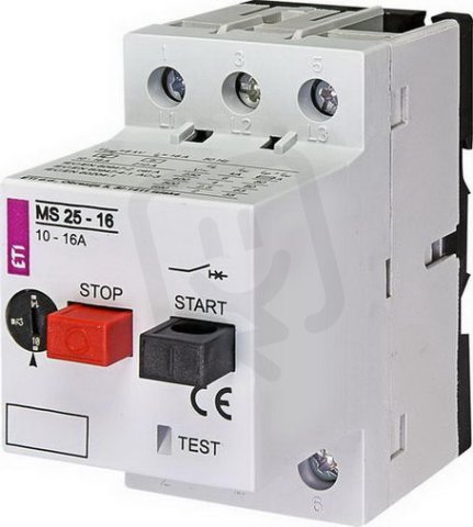 Motorový spouštěč MS25 3p 6kA (230V) 10-16A Irm=160A ETI 004600110