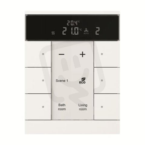ABB KNX Tenton prvek ovládací 6násobný s termostatem mechová bílá SBS/U6.0.1-884