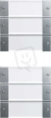 Kolébková sada 6x popisné pole System 55 čirá/barva Al GIRA 213626