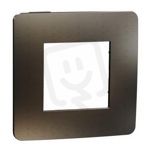 Krycí rámeček NOVÁ UNICA STUDIO METAL jednonásobný, Dark Aluminium/Černý