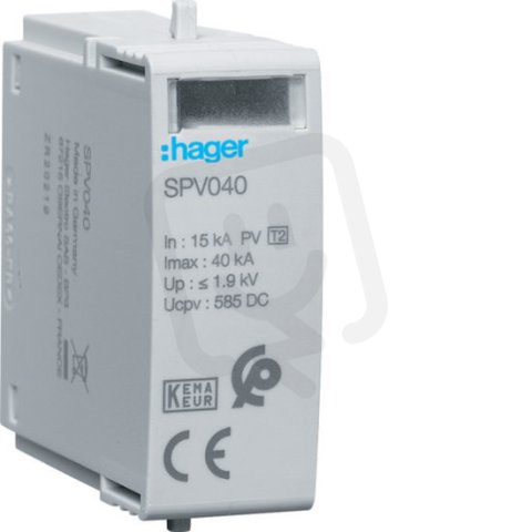 Výměnný modul pro +/- pro SPV340, 15 kA HAGER SPV040