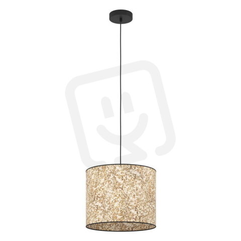 Závěsné svítidlo EGLO BUTTERBURN 1xE27 černá/béžová s břízovými listy 1X25W IP20