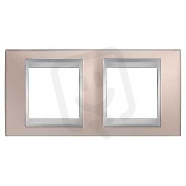 Unica Top rámeček dvojnásobný Onyx Copper/Aluminium SCHNEIDER MGU66.004.096