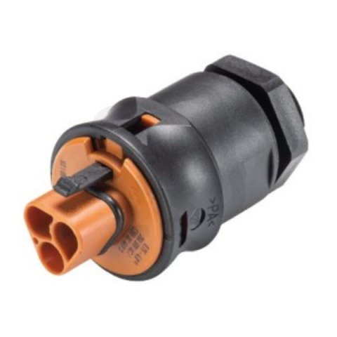 vidlice vestavná gesis RST, 2-pól, pružinové svorky, M20, hnědá