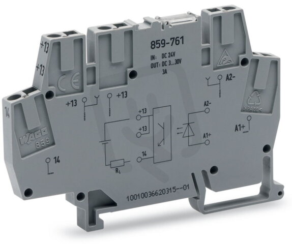 859-761 Modul s optočlenem 24 V DC, Šedá