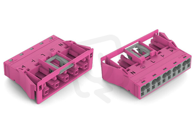 Zásuvka Snap-In 5pól. Kód. B Růžová WAGO 770-785/080-000