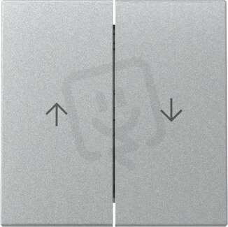 Dvojitá kolébka, symbol šipky System 55 barva hliník GIRA 329426