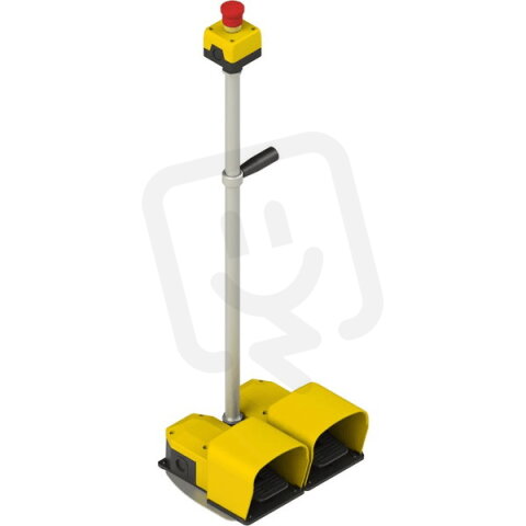 Dvojitý nožní spínač M20x1,5, plast, 1NO+1NC/1NO+1NC, žlutá PIZZATO PC2-149