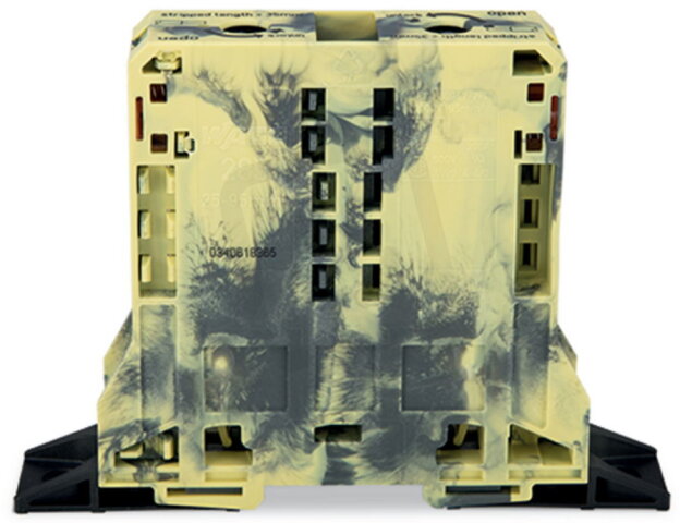 2vodičová průchozí svorka 95 mm, Tmavě š