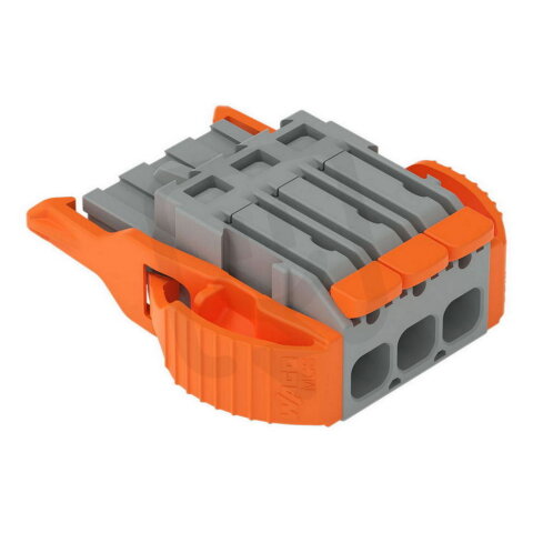 1vodičová pružinová svorkovnice, Páčka, Push-in CAGE CLAMP, Šedá