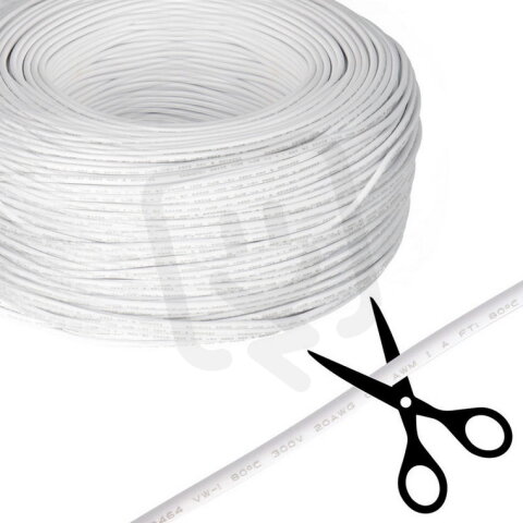 2-žilový kulatý PVC kabel AWG 20/0,52 mm